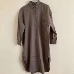 ITS international シャツワンピース　カーキ　M