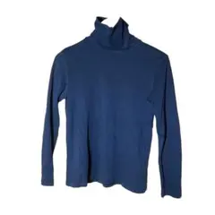 ユニクロ ロンT タートルネック 【L】 ブラック 黒　<61>