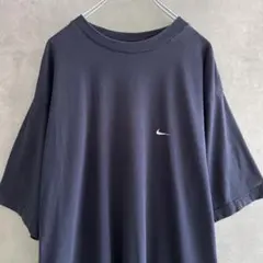 00s OLD NIKE ナイキ Small Swoosh TシャツXLネイビー