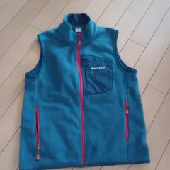 mont-bell フリースベスト 青