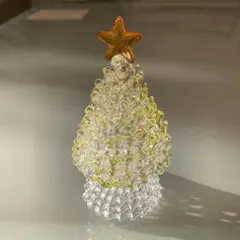 ガラス製クリスマスツリーオブジェ