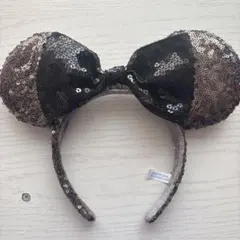 ディズニー カチューシャ黒 スパンコール