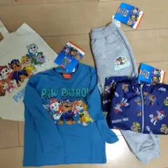 パウパトロール ４点セット　110　パーカー、ウインドブレーカー、ロンT、ズボン