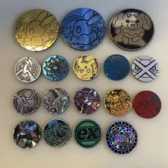 【海外、ポケセンなど限定多数】ポケモンカードゲーム　トスコイン17枚セット