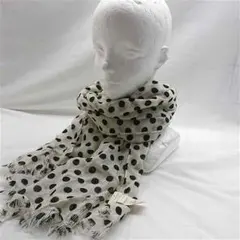 ケイト・スペード kate spade ドット柄ホワイト/ブラックストールのサムネイル