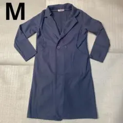 【新品】レディース ロングコート 青 ブルー Mサイズ アウター
