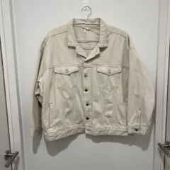 アイボリー デニムジャケット L