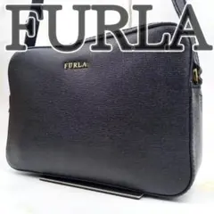 ✨良品✨ フルラ リリー ショルダーバッグ カメラバッグ ブラック レザー 2層