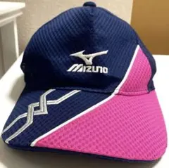 MIZUNO ベースボールキャップ ネイビー ピンクのサムネイル