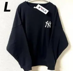 MLB ヤンキース　 トレーナー　スウェット　サガラ刺繍　裏起毛 L