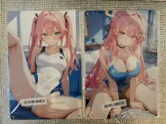 新品未開封　アニメガール　セクシースイムスーツ　ブリキ看板　2枚セット③