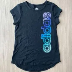 adidas アディダス　ガールズTシャツ　黒　size M 10-12歳
