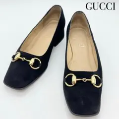 GUCCI グッチ ホースビット パンプス 約21cm ブラック×ゴールドのサムネイル
