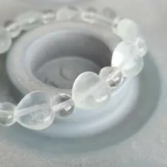 天然石 フローライト ハート ブレスレット FH9a