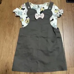 H&M ミニーマウス柄オーバーオール 95cm