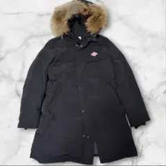 美品✨DANTON ロングダウンコート 2way ファー脱着可能 Aライン 黒