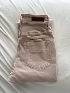 YANUK ピンク ストレートデニム 22