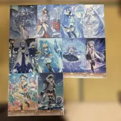 一番くじ　雪ミク　S賞　クリアポスター10種