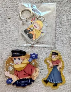 鬼滅の刃　我妻善逸　アクリルキーホルダー　クリアステッカー　3点