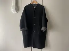 ルグラジック　リバーシブルウールコート　黒　グレー　LE GLAZIK