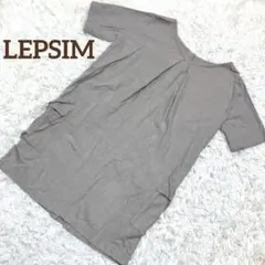 【レプシィム】前後2wayミニワンピース チュニック 麻混 ボタン タック