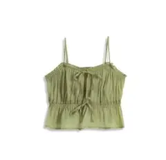 ●未使用　美品●◎光沢フリルキャミソール　◎QUEEN SHOP