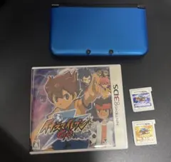 【極美品】3DS LL ブルー×ブラック本体　ソフト2本付き