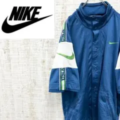 DW142《半袖ジャージ》ナイキ　刺繡スウッシュ　サイドテープ　USA　90s