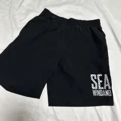 XLサイズ　今季完売品wind and sea ビッグロゴショーツ　黒　ブラック XLサイズ 今季完売品wind and sea ビッグロゴショーツ 黒 ブラック