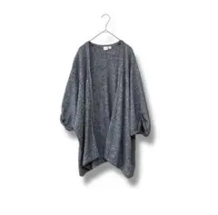 GAP ボタンレスニットカーディガン　グレー　XS ￼七分袖　羽織り　シンプル