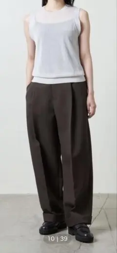 MARW UNITED ARROWSタック ワイド テーパードパンツ　38