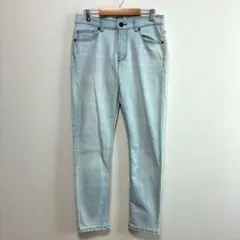 ラグボイス　スキニーデニム　ジーンズ水色　綿混　コットン　春夏秋　カジュアル