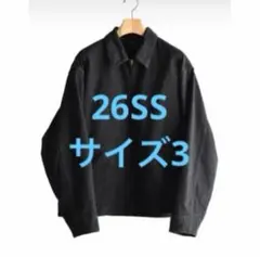 26SS COMOLI BLACK DENIM ZIP SHORT JACKET