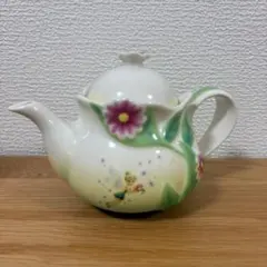 ディズニーストア限定 ティンカーベル ティーポット 花柄 廃盤 希少 美品