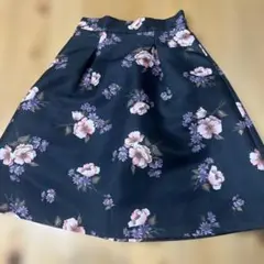 JILL by JILL STUART ビッグフローラルスカート 花柄 黒S