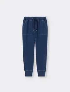 GU デニムスウェットイージーパンツ　S