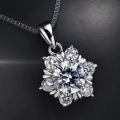 【送料無料!】ブリリアントカットフラワーパヴェペンダントsv