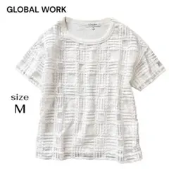 GLOBAL WORK グローバルワーク レース カットソー 春夏 ホワイト Mのサムネイル