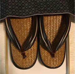 白うさぎ様専用【美品】草履 網代編み 茶系