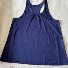 スポーツ用タンクトップ L ネイビー　ヨガウエア