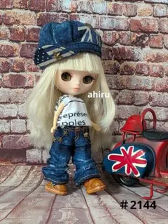 プチブライスアウトフィット　お揃いモノトーンコーデ6点セット　ハンドメイド モノトーン 4点セット ビスチェ ブライス アウトフィット ハンドメイド
