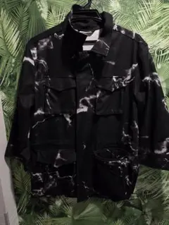 マーブル模様 ミリタリージャケット