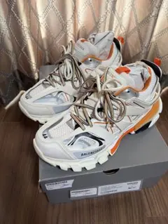 BALENCIAGA TRACK スニーカー ホワイト オレンジ 44のサムネイル
