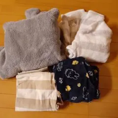 ユニクロ　しまむら　GU　フリースパジャマ　ルームウェア