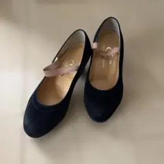 【新品未使用】 ブラック フラメンコシューズ ストラップ付き 本革 TaPiPi ブラック フラメンコシューズ ストラップ付き24.5cm