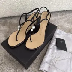 Giuseppe Zanotti ビジュー ウェッジソール サンダル 36のサムネイル