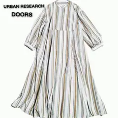 URBAN RESEARCH DOORSミントストライプシャツワンピースM