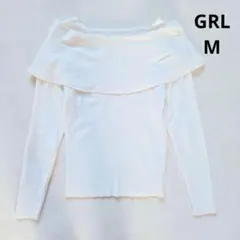 グレイル GRL オフショルダー ニット M アイボリー