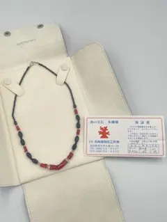 【いまだけ値下】高知県産　血赤珊瑚　オニキス　K14WGネックレス