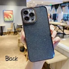 ブラック ラメ入り iPhone11Proケース